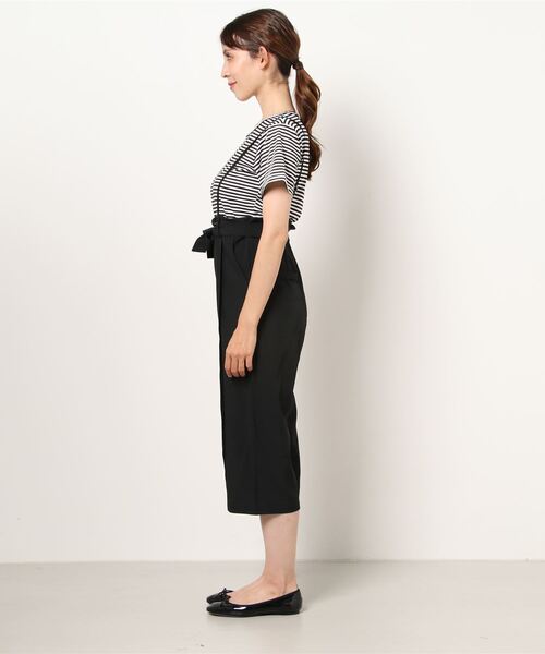 Primazel（プリマゼル）の「ボーダーTシャツ＋サロペットパンツセットアップ（サロペット/オーバーオール・レディース・ブラック/ブラウン・M）」の18枚目の写真