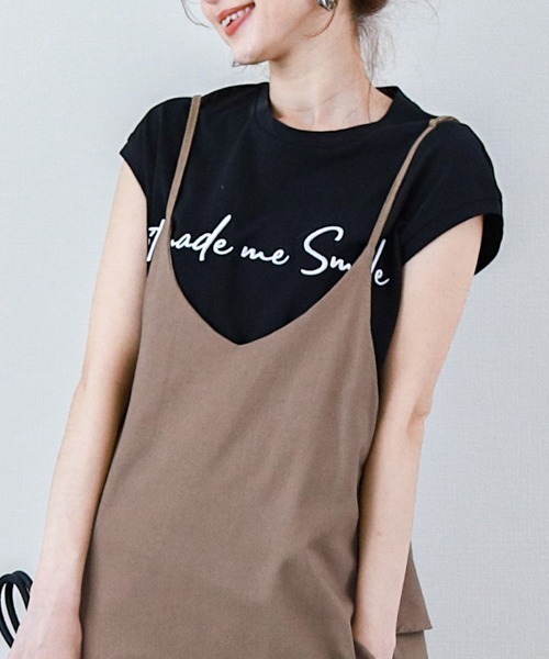 SUGAR BISKET（シュガービスケット）の「バックフリルサロペットスカート（サロペット/オーバーオール・レディース・アイボリー/ブラック/ブラウン/オリーブ/ブラック系その他2/ブラック系その他・C/フリー）」の20枚目の写真