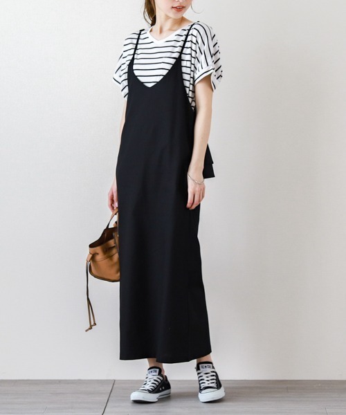 SUGAR BISKET（シュガービスケット）の「バックフリルサロペットスカート（サロペット/オーバーオール・レディース・アイボリー/ブラック/ブラウン/オリーブ/ブラック系その他2/ブラック系その他・C/フリー）」の21枚目の写真