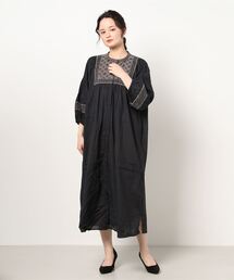 Samansa Mos2 | 刺繍前あきワンピース(ワンピース)