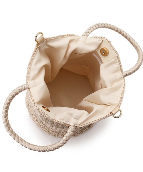 DRESKIP(ドレスキップ)の「◆レーヨン手編みショルダー(ショルダーバッグ・レディース・ブラック/アイボリー/ピンク系・00)」の10枚目の写真