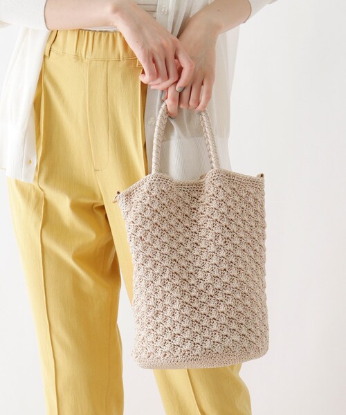 DRESKIP(ドレスキップ)の「◆レーヨン手編みショルダー(ショルダーバッグ・レディース・ブラック/アイボリー/ピンク系・00)」の12枚目の写真