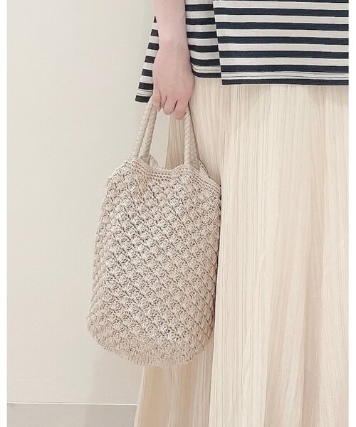 DRESKIP(ドレスキップ)の「◆レーヨン手編みショルダー(ショルダーバッグ・レディース・ブラック/アイボリー/ピンク系・00)」の15枚目の写真