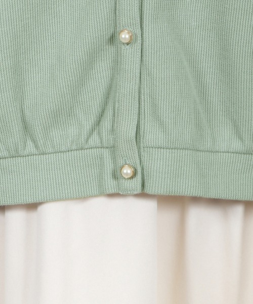 axes femme（アクシーズファム）の「ローズ刺繍カットカーディガン（カーディガン/ボレロ・レディース・グリーン/ホワイト/ネイビー・MEDIUM）」の11枚目の写真
