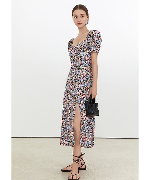 Fano Studios（ファノ ストゥディオズ）の「【Fano Studios】Floral slit puff sleeve dress FX21L204（ワンピース・レディース・パープル系その他・L/S/M）」の9枚目の写真