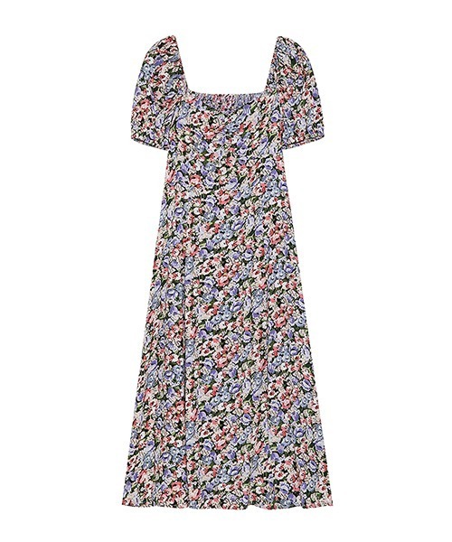 Fano Studios（ファノ ストゥディオズ）の「【Fano Studios】Floral slit puff sleeve dress FX21L204（ワンピース・レディース・パープル系その他・L/S/M）」の2枚目の写真