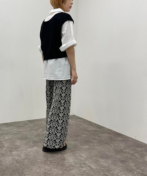 apres jour mignon(アプレジュールミニョン)の「シャツ+ニットベストSET【ZOZOTOWN限定アイテム】(シャツ/ブラウス・レディース・アイボリー/ブルー系その他/ブラック/オレンジ・フリー/X-LARGE)」の10枚目の写真
