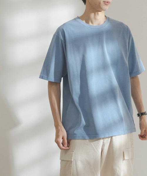 FORK&SPOON(フォークアンドスプーン)の「FORK&SPOON 超長綿ガーメントダイカットソー(Tシャツ/カットソー・メンズ・アイボリー/グリーン系その他/ブルー系その他・4/5)」の11枚目の写真