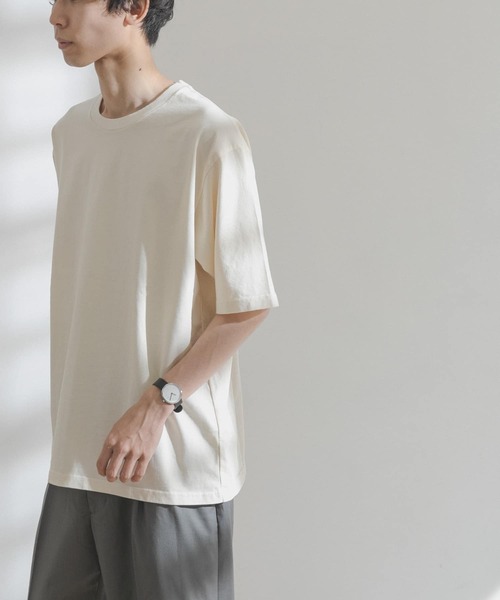 FORK&SPOON(フォークアンドスプーン)の「FORK&SPOON 超長綿ガーメントダイカットソー(Tシャツ/カットソー・メンズ・アイボリー/グリーン系その他/ブルー系その他・4/5)」の5枚目の写真