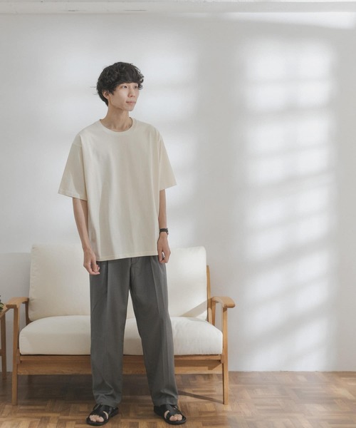 FORK&SPOON(フォークアンドスプーン)の「FORK&SPOON 超長綿ガーメントダイカットソー(Tシャツ/カットソー・メンズ・アイボリー/グリーン系その他/ブルー系その他・4/5)」の19枚目の写真