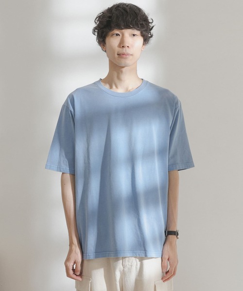 FORK&SPOON(フォークアンドスプーン)の「FORK&SPOON 超長綿ガーメントダイカットソー(Tシャツ/カットソー・メンズ・アイボリー/グリーン系その他/ブルー系その他・4/5)」の9枚目の写真