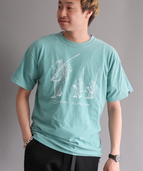 MANASTASH（マナスタッシュ）の「MANASTASH×JONAS CLAESSON/マナスタッシュ×ジョナスクレアッソン　 BEARY　Tシャツ（Tシャツ/カットソー・メンズ・グリーン・MEDIUM/LARGE/X-LARGE）」の5枚目の写真