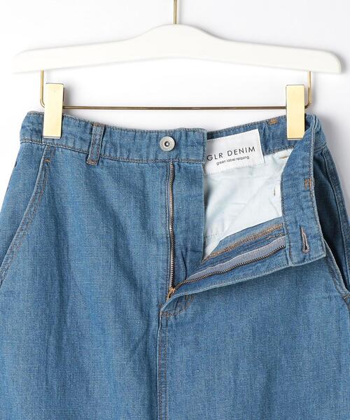 green label relaxing（グリーンレーベルリラクシング）の「コットン LI デニム タイト スカート（スカート・レディース・コバルトブルー・38/36）」の9枚目の写真