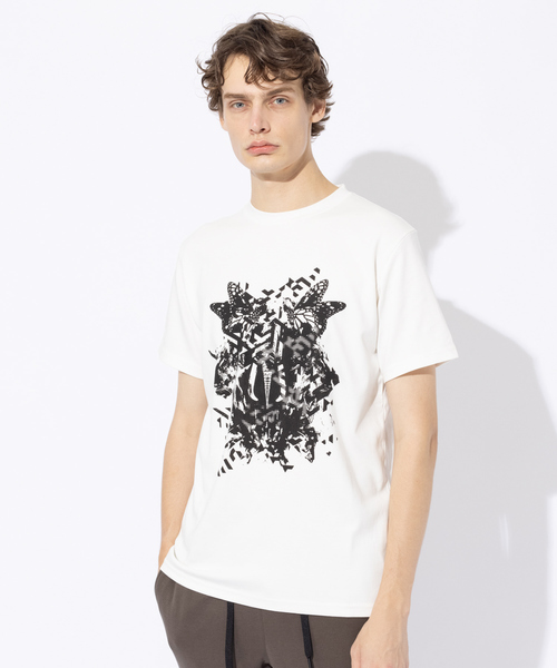 5351 POUR LES HOMMES（ゴーサンゴーイチプールオム）の「【BLANC】 BLACK ANIMALS 半袖 Tシャツ（Tシャツ/カットソー・メンズ・ホワイト/チャコールグレー/ブラック・48/46）」の2枚目の写真