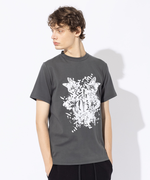 5351 POUR LES HOMMES（ゴーサンゴーイチプールオム）の「【BLANC】 BLACK ANIMALS 半袖 Tシャツ（Tシャツ/カットソー・メンズ・ホワイト/チャコールグレー/ブラック・48/46）」の3枚目の写真