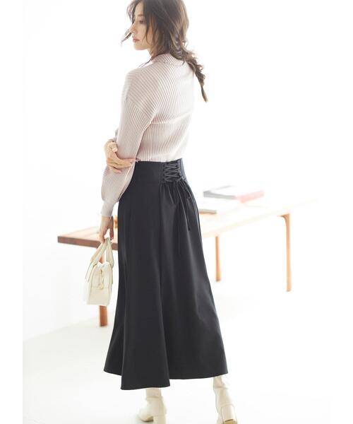 INGNI（イング）の「BackレースUPマーメイド／スカート（スカート・レディース・ベージュ/ブラウン/ピンク/ブルー/ブラック系その他/ベージュ系/ブルー系3/ピンク系/ワイン系/ブラウン系4/ピンク系8/ボルドー/ブラック・FREE）」の18枚目の写真