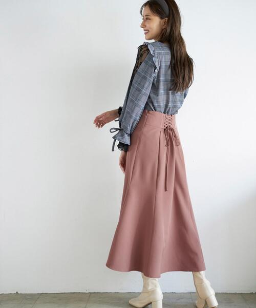 INGNI（イング）の「BackレースUPマーメイド／スカート（スカート・レディース・ベージュ/ブラウン/ピンク/ブルー/ブラック系その他/ベージュ系/ブルー系3/ピンク系/ワイン系/ブラウン系4/ピンク系8/ボルドー/ブラック・FREE）」の21枚目の写真