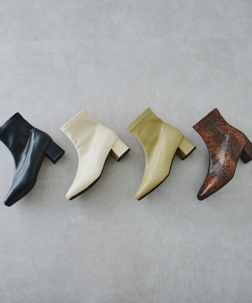 ORiental TRaffic（オリエンタルトラフィック）の「スクエアトゥストレッチブーツ 11416（ブーツ・レディース・ブラック/グリーン/ブラウン/ホワイト・3L/LL/L/M/S/SS）」の6枚目の写真