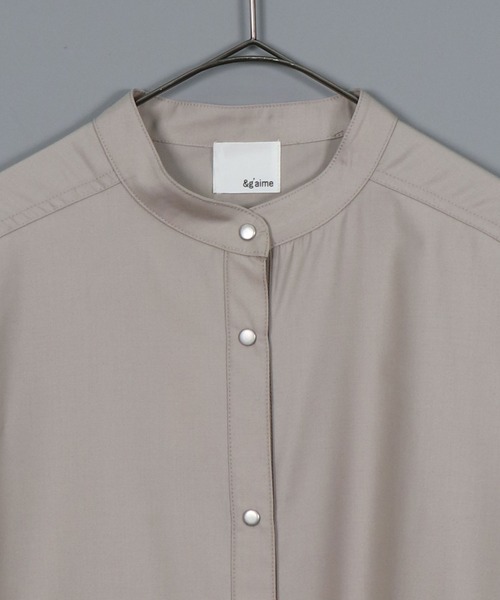 &g'aime(アンジェム)の「【&g’aime】バックロングシャツ(シャツ/ブラウス・レディース・ブラック/モカ/グレイッシュベージュ・FREE)」の12枚目の写真