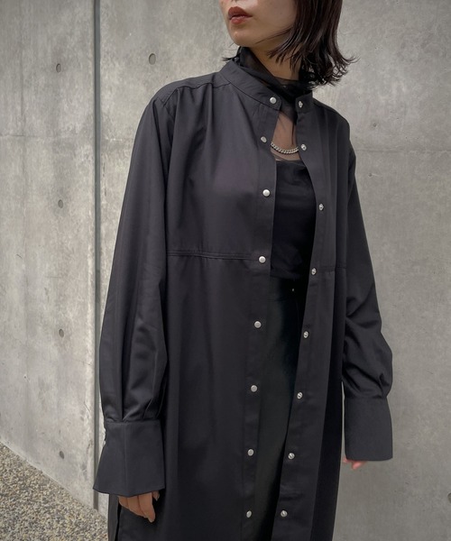 &g'aime(アンジェム)の「【&g’aime】バックロングシャツ(シャツ/ブラウス・レディース・ブラック/モカ/グレイッシュベージュ・FREE)」の17枚目の写真