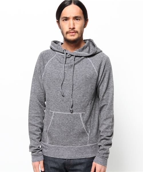 v::room(ヴィルーム)の「TENCEL HEATHER SPONGE - PULL PARKA L/S(スウェット・メンズ・ネイビー/スカイブルー/ブラウン/ブラック/アイボリー・SMALL/LARGE/MEDIUM)」の3枚目の写真