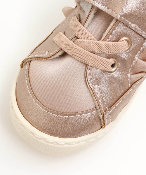 apres les cours（アプレレクール）の「■フリルスニーカー（スニーカー・キッズ・ブラウン/ピンク・16/18/19/13/14/15 /17）」の5枚目の写真