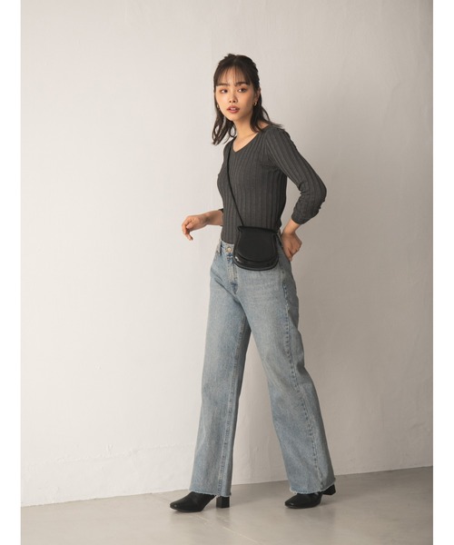 fifth(フィフス)の「ミニショルダーポシェットバッグ(ショルダーバッグ・レディース・ホワイト/ブラック・FREE)」の12枚目の写真