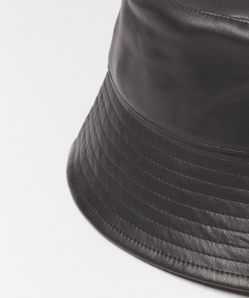 SENSE OF PLACE by URBAN RESEARCH（センスオブプレイスバイアーバンリサーチ）の「フェイクレザーバケットハット（ハット・メンズ・ブラック・ONE）」の5枚目の写真