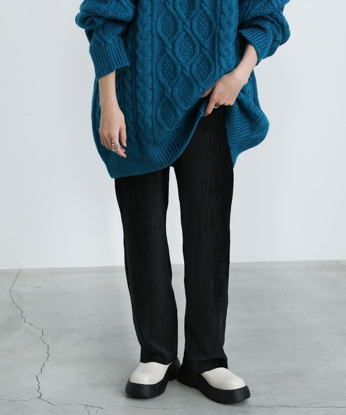 select MOCA（セレクトモカ）の「2021 AW ベロア楊柳ストレートパンツ（その他パンツ・レディース・ブラック/ブラウン/グレー・FREE）」の17枚目の写真