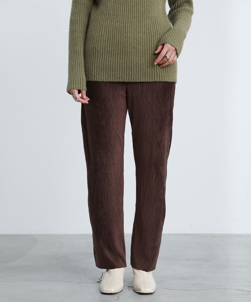 select MOCA（セレクトモカ）の「2021 AW ベロア楊柳ストレートパンツ（その他パンツ・レディース・ブラック/ブラウン/グレー・FREE）」の12枚目の写真