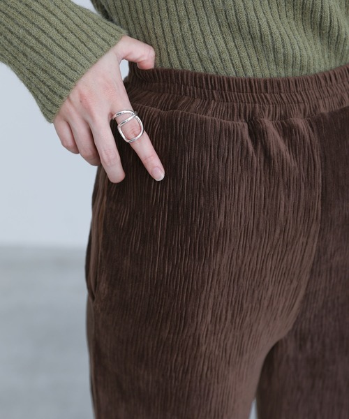 select MOCA（セレクトモカ）の「2021 AW ベロア楊柳ストレートパンツ（その他パンツ・レディース・ブラック/ブラウン/グレー・FREE）」の13枚目の写真