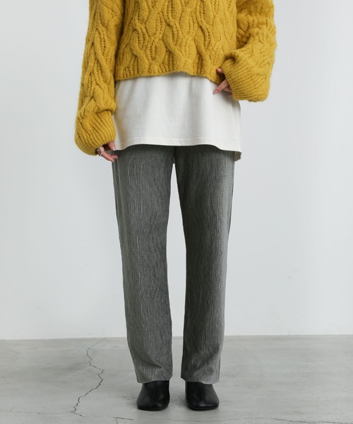 select MOCA（セレクトモカ）の「2021 AW ベロア楊柳ストレートパンツ（その他パンツ・レディース・ブラック/ブラウン/グレー・FREE）」の7枚目の写真