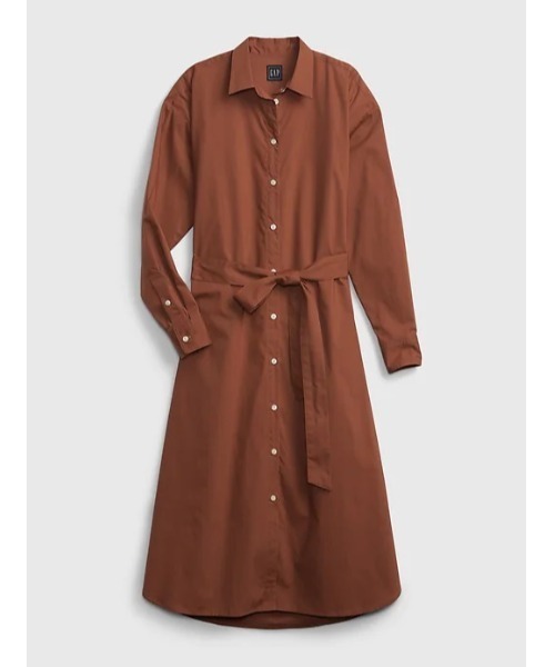 GAP（ギャップ）の「ミディシャツワンピース（シャツワンピース・レディース・ブラック系その他/ベージュ系その他/ベージュ系その他2・XS/S/M/L/XXS）」の15枚目の写真