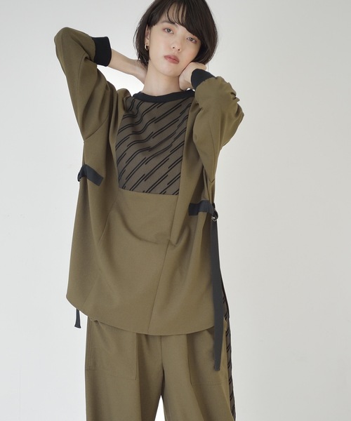 La SRIC（ラスリック）の「La SRIC / フロッキーヨークBL【セットアップ可】（シャツ/ブラウス・レディース・カーキ/キャメル・38）」の9枚目の写真