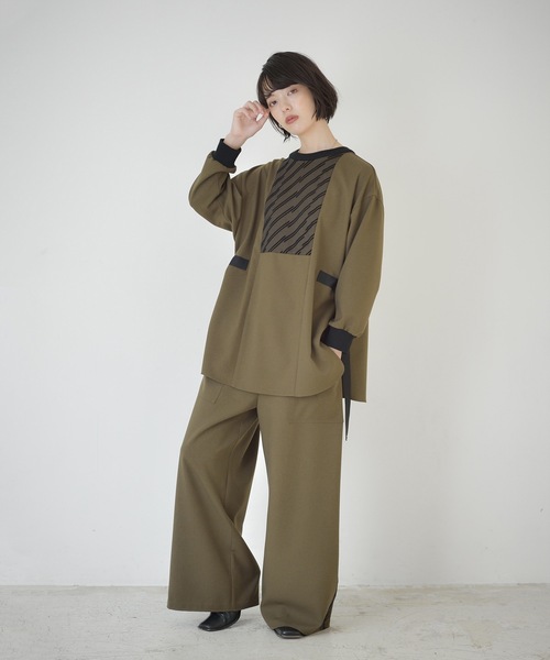 La SRIC（ラスリック）の「La SRIC / フロッキーヨークBL【セットアップ可】（シャツ/ブラウス・レディース・カーキ/キャメル・38）」の19枚目の写真