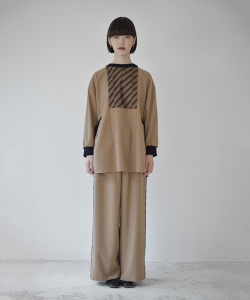 La SRIC（ラスリック）の「La SRIC / フロッキーヨークBL【セットアップ可】（シャツ/ブラウス・レディース・カーキ/キャメル・38）」の21枚目の写真