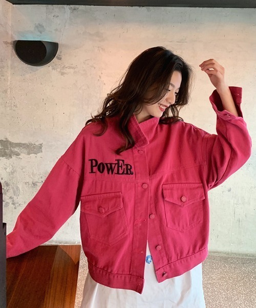 バック刺繍入り ビッグシルエット デニムジャケット Gジャン デニムジャケット Kor ケーオーアール のファッション通販 Zozotown