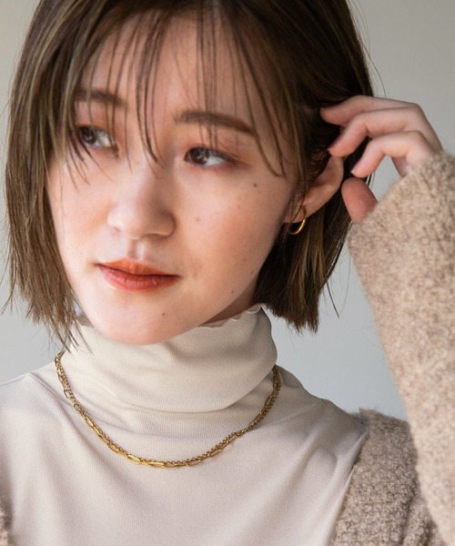 A part by（アパートバイ）の「サージカルステンレス_チェーン2レンネックレス　229423（ネックレス・レディース・シルバー/ゴールド・FREE）」の7枚目の写真