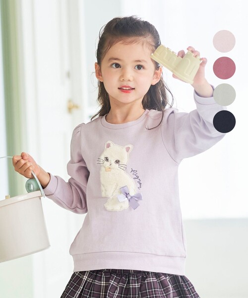 ANY（エニィ）の「ネコアップリケ トレーナー（スウェット）」 - WEAR