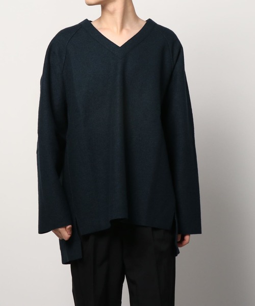 VOAAOV（ヴォアーブ）の「【VOAAOV】 wool ring jersey V-neck sweater（ニット/セーター・メンズ・ブラック/ベージュ/ブルー/オリーブ/ネイビー・2/1）」の10枚目の写真