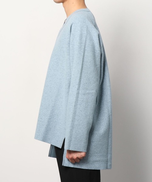 VOAAOV（ヴォアーブ）の「【VOAAOV】 wool ring jersey V-neck sweater（ニット/セーター・メンズ・ブラック/ベージュ/ブルー/オリーブ/ネイビー・2/1）」の6枚目の写真