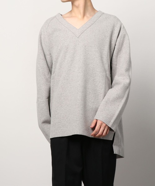 VOAAOV（ヴォアーブ）の「【VOAAOV】 wool ring jersey V-neck sweater（ニット/セーター・メンズ・ブラック/ベージュ/ブルー/オリーブ/ネイビー・2/1）」の8枚目の写真