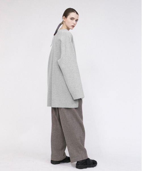 VOAAOV（ヴォアーブ）の「【VOAAOV】 wool ring jersey V-neck sweater（ニット/セーター・メンズ・ブラック/ベージュ/ブルー/オリーブ/ネイビー・2/1）」の15枚目の写真