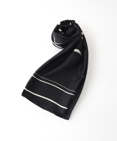 AP STUDIO（エーピーストゥディオ）の「SCENTOF シルクサテンスカーフ（バンダナ/スカーフ・レディース・ブラック/アイボリー・FREE）」の10枚目の写真