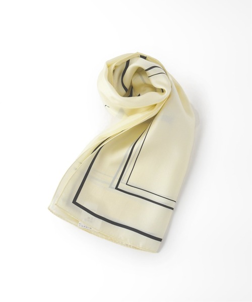 AP STUDIO（エーピーストゥディオ）の「SCENTOF シルクサテンスカーフ（バンダナ/スカーフ・レディース・ブラック/アイボリー・FREE）」の15枚目の写真