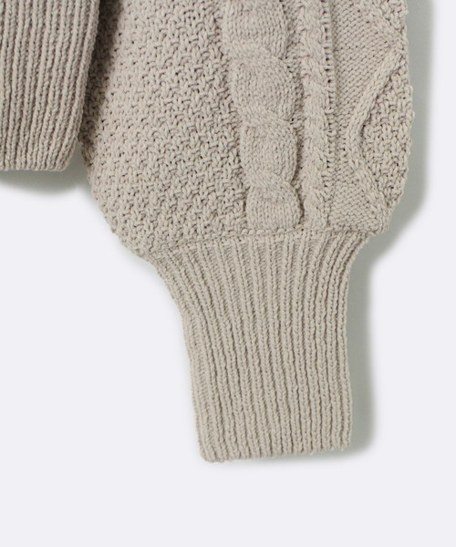 NOMAE（ノーマエ）の「モールケーブルニット（ニット/セーター・レディース・ライトブルー/ライトピンク/ベージュ/アイボリー・FREE）」の7枚目の写真