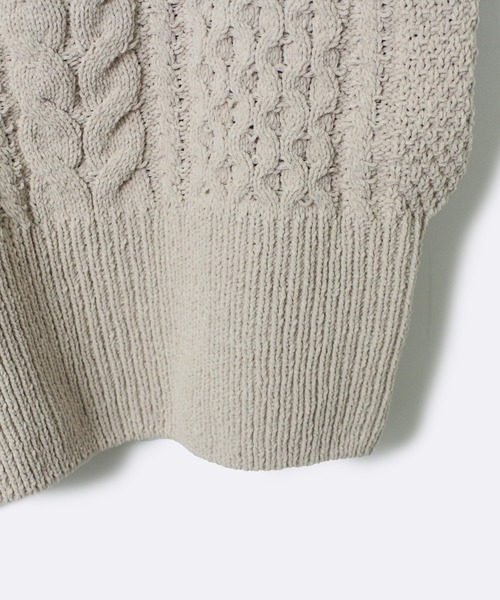 NOMAE（ノーマエ）の「モールケーブルニット（ニット/セーター・レディース・ライトブルー/ライトピンク/ベージュ/アイボリー・FREE）」の8枚目の写真