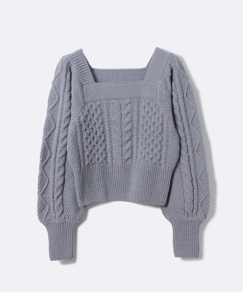 NOMAE（ノーマエ）の「モールケーブルニット（ニット/セーター・レディース・ライトブルー/ライトピンク/ベージュ/アイボリー・FREE）」の19枚目の写真