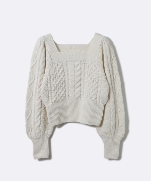 NOMAE（ノーマエ）の「モールケーブルニット（ニット/セーター・レディース・ライトブルー/ライトピンク/ベージュ/アイボリー・FREE）」の20枚目の写真