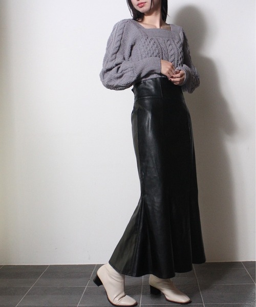 NOMAE（ノーマエ）の「モールケーブルニット（ニット/セーター・レディース・ライトブルー/ライトピンク/ベージュ/アイボリー・FREE）」の17枚目の写真